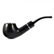 Курительная трубка Marchesini Mini - Smooth Ring - 03 Black (фильтр 9 мм)